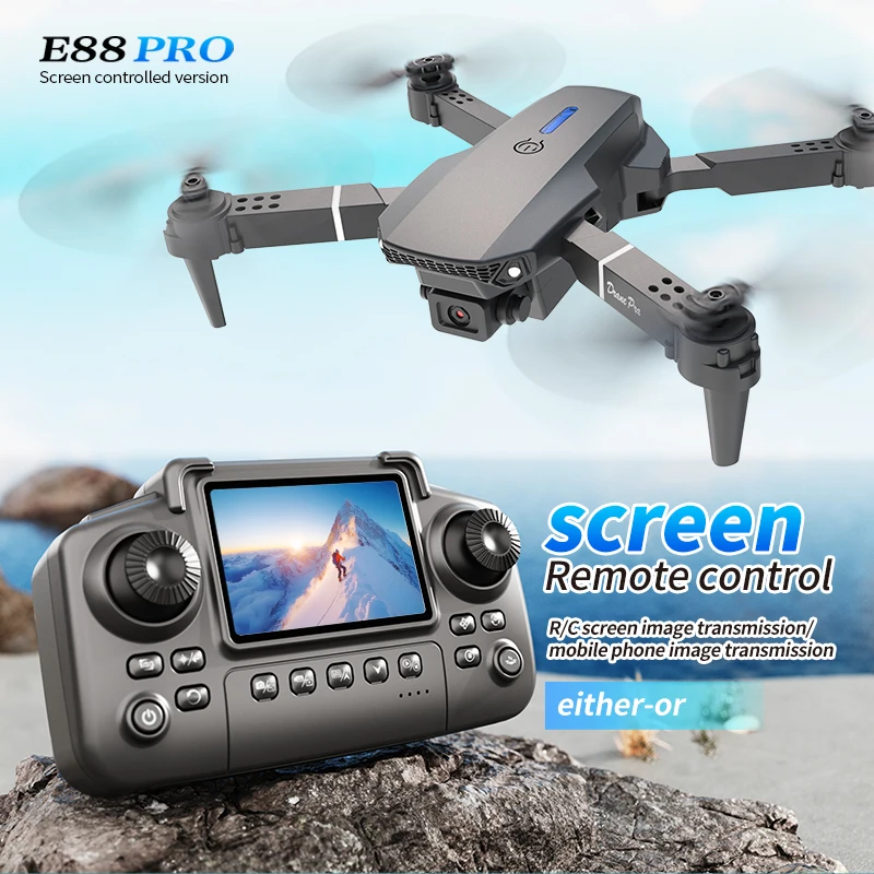 Drone Rc Pro - Professional E88 PRO Drone with screen