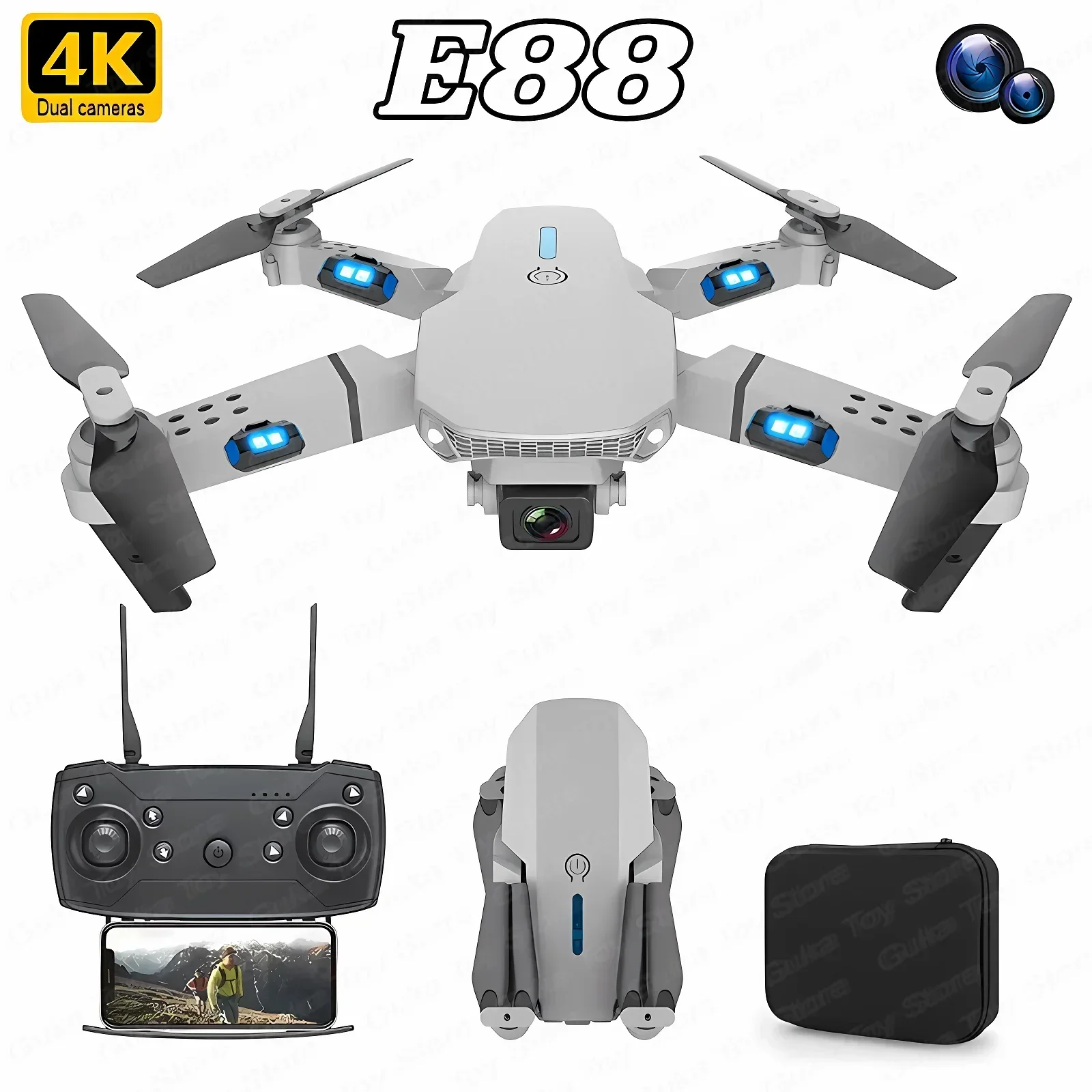 Drone Rc Pro - E88 Pro WIFI FPV Drone Wide