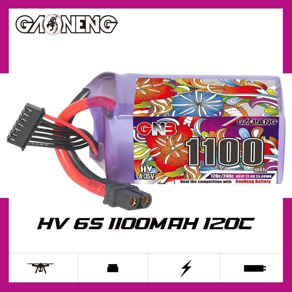 2Pcs GNB 6S Lipo Battery 22.8V - Nano Quad Fpv review and price