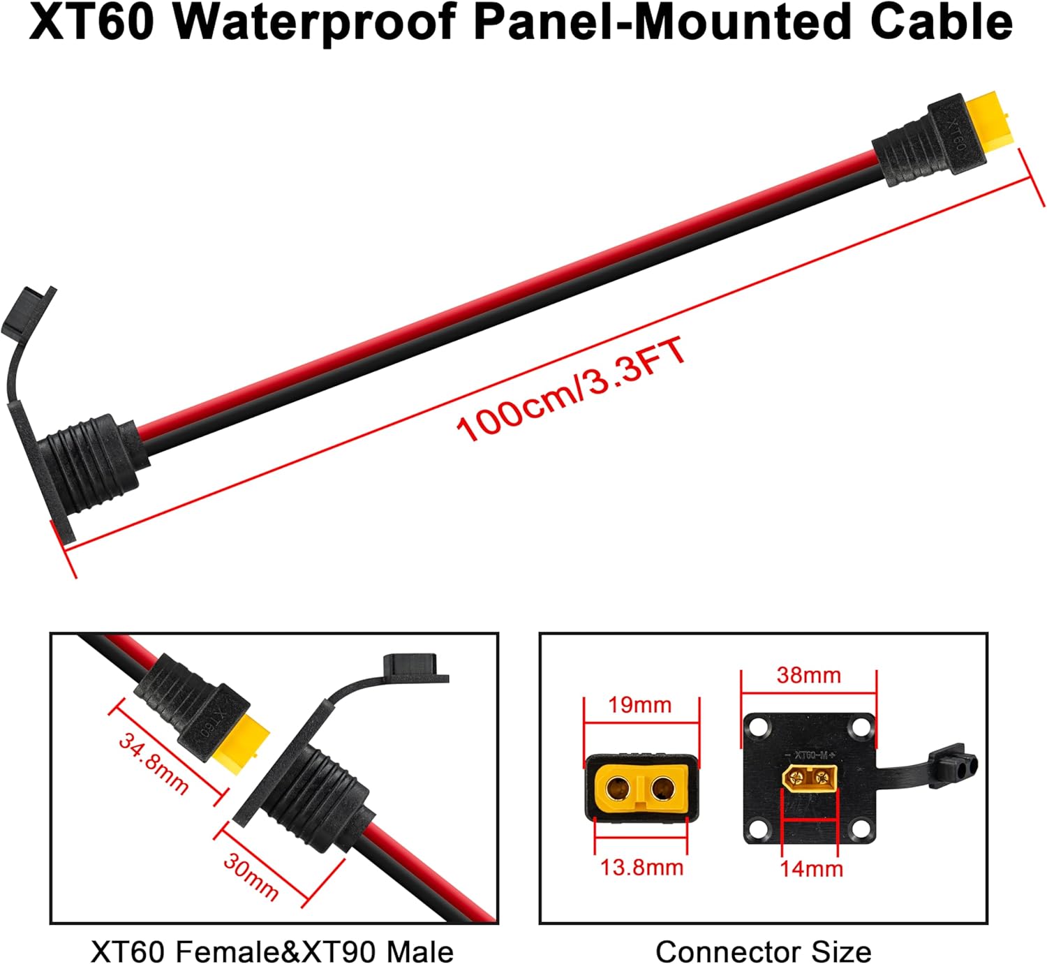JMUYTOP 3FT 12AWG XT60 Panel M - Drone Rc Holder review and price