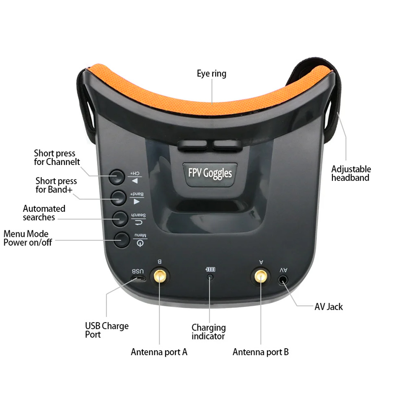 VR009 FPV Video Goggles 3Inch  - Nano Quad Fpv review and price